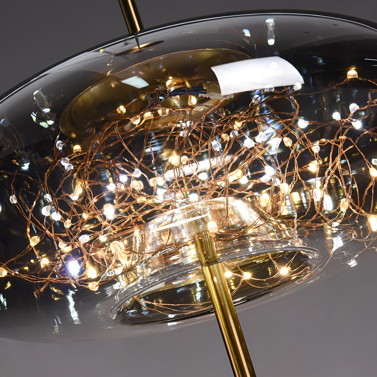 Lampe suspendue en verre moderne de luxe nordique