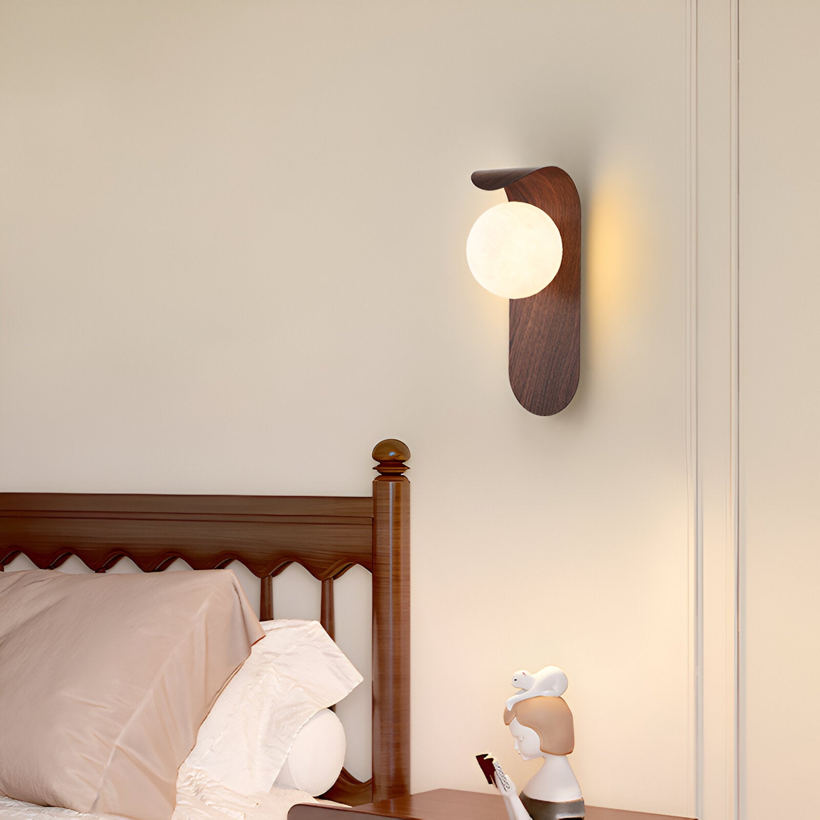 Carlyle Nordic Minimalist Iron Wood Accent LED Wall Light