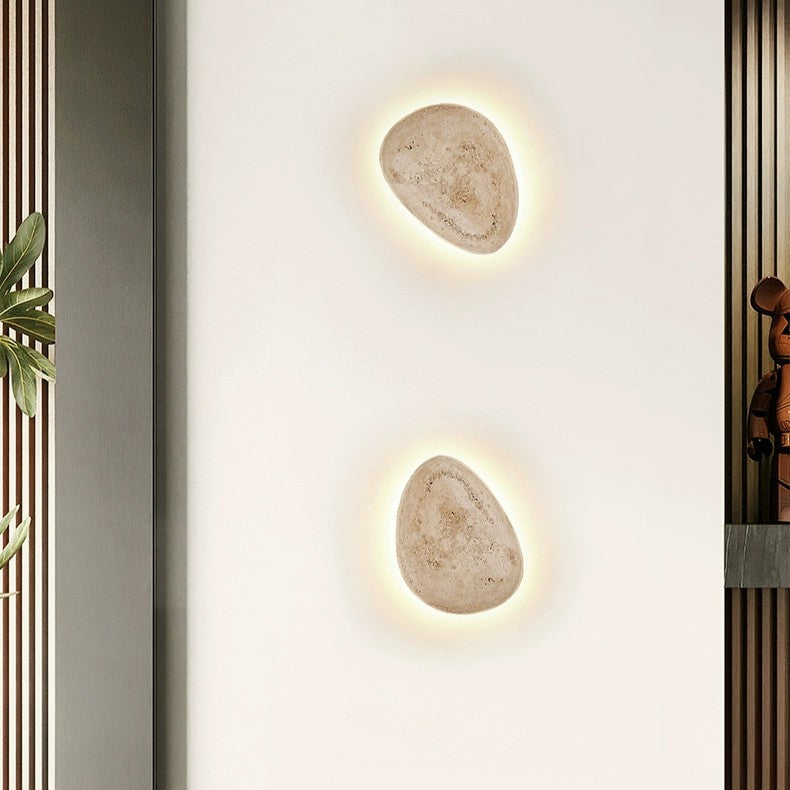 Nordic Beatrice Floating Travertine Stone Wall Light