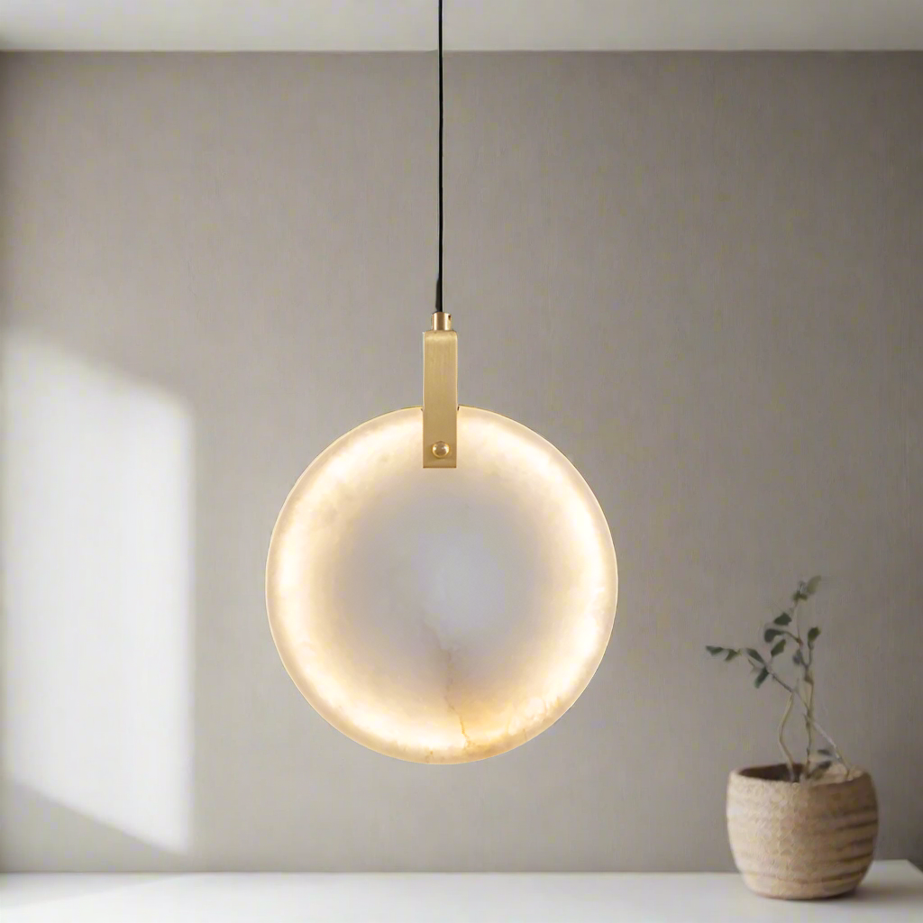 Lorenzo Single Spanish Marble Pendant Light
