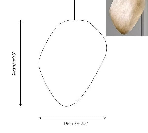 Living Sculpture Alabaster Brass Pendant Light