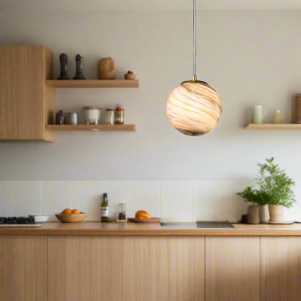 Jupiter Japandi Glass Pendant Light