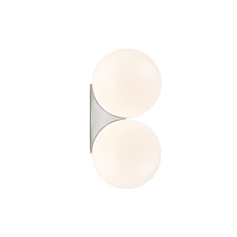 Lunaris Modern White Glass Globe Wall Light