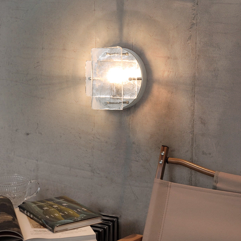 Lustra Chrome Glass Industrial Wall Light