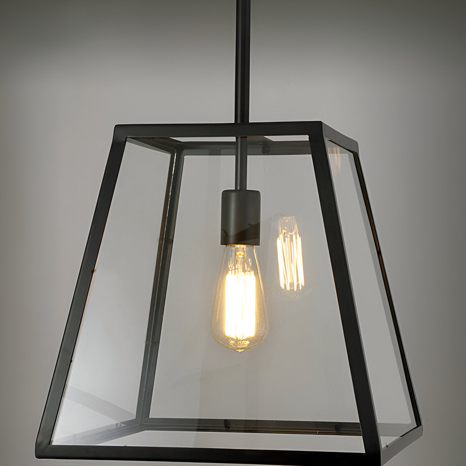 Retro Industrial Style Glass Pendant Light