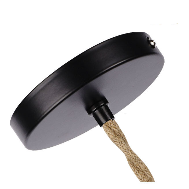 Retro Hand-Woven Cotton Rope Pendant Light