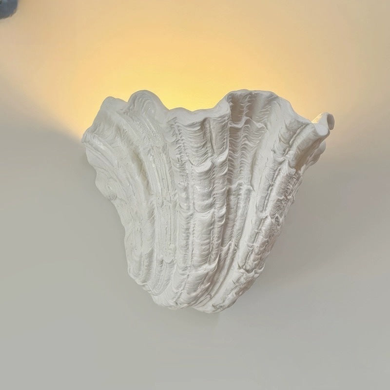 Coquille Sculptural Plaster Shell Wall Light