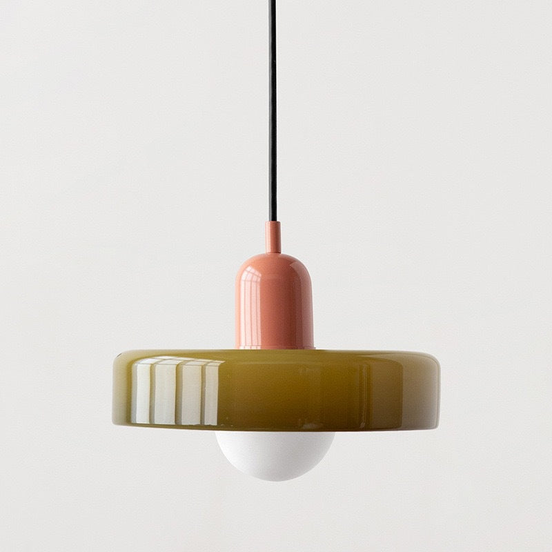 Leuchtender Halo Moderne Glas Pendelleuchte