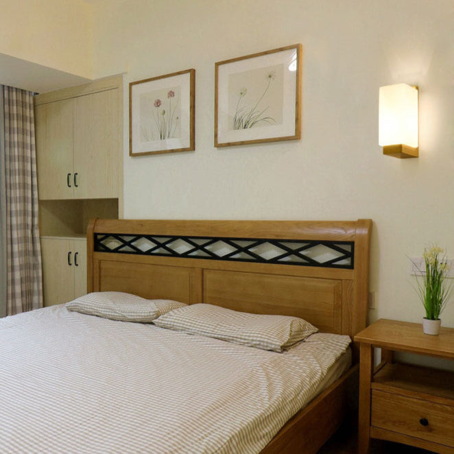 Einar Nordic Wood Glass Wall Lamp