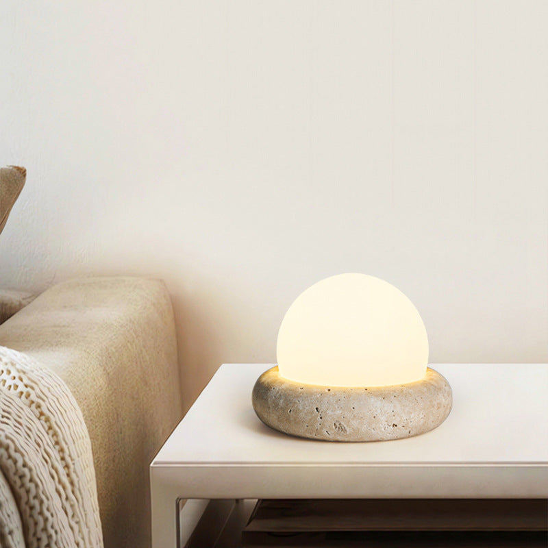 Mini Maga Cream Style Travertine Tafellamp