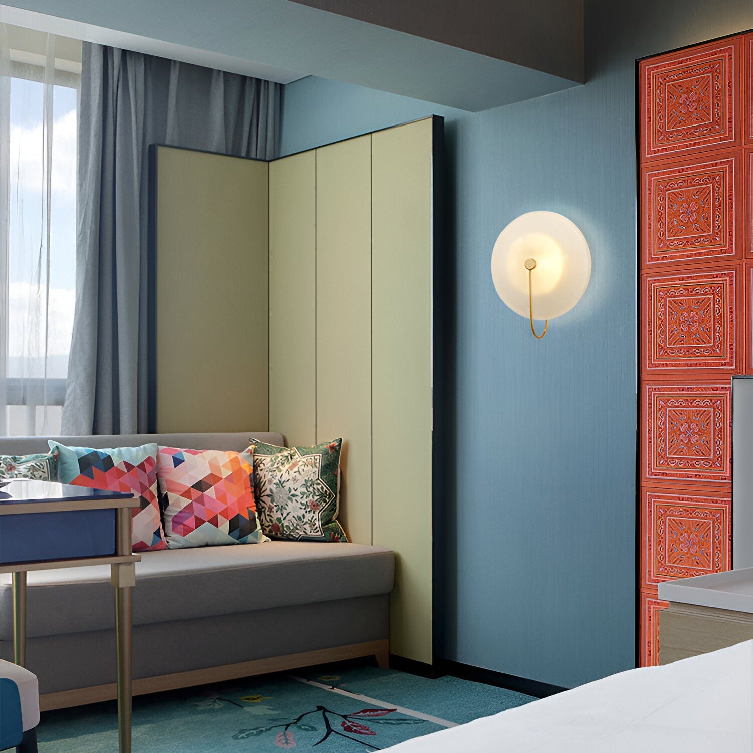 Modern Nordic Round Glass Wall Light