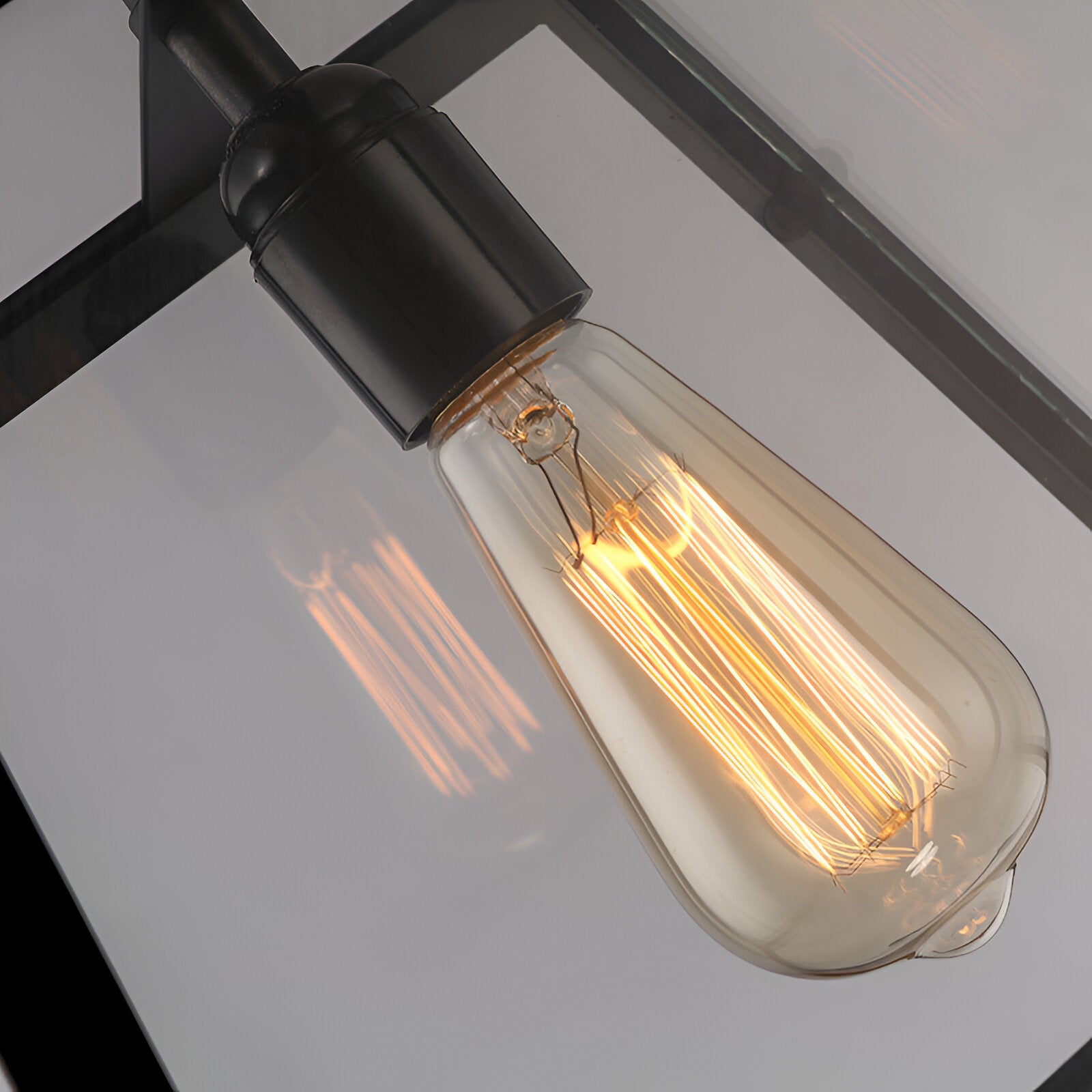 Retro Industrial Style Glass Pendant Light