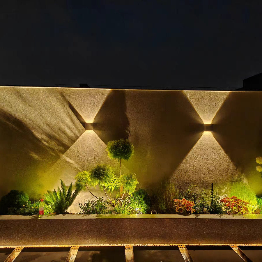 Lume Minimalist Stone Travertine Cube Wall Light