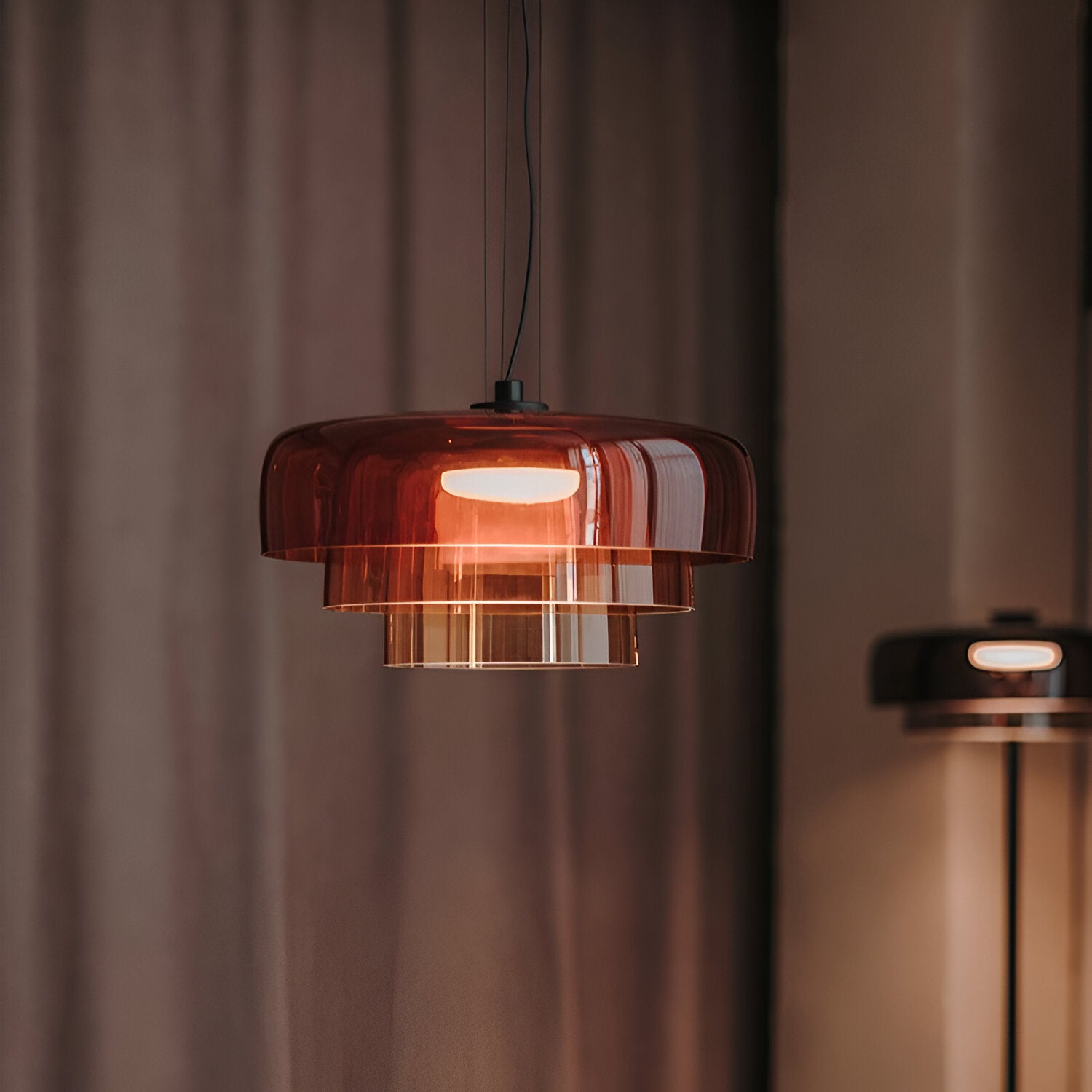 Lampe à Pendentif en Verre Céleste