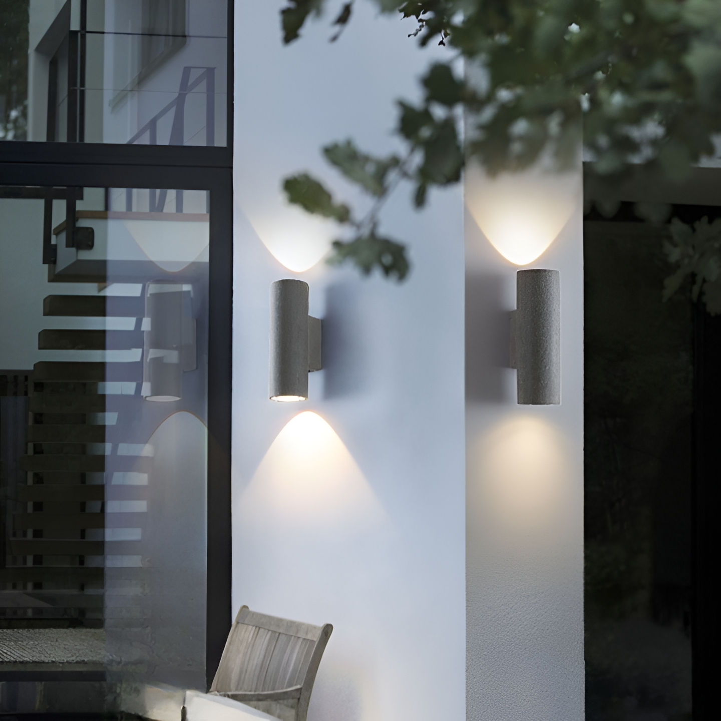 Midnight Glow Minimalist Cement Indoor Outdoor Wall Light
