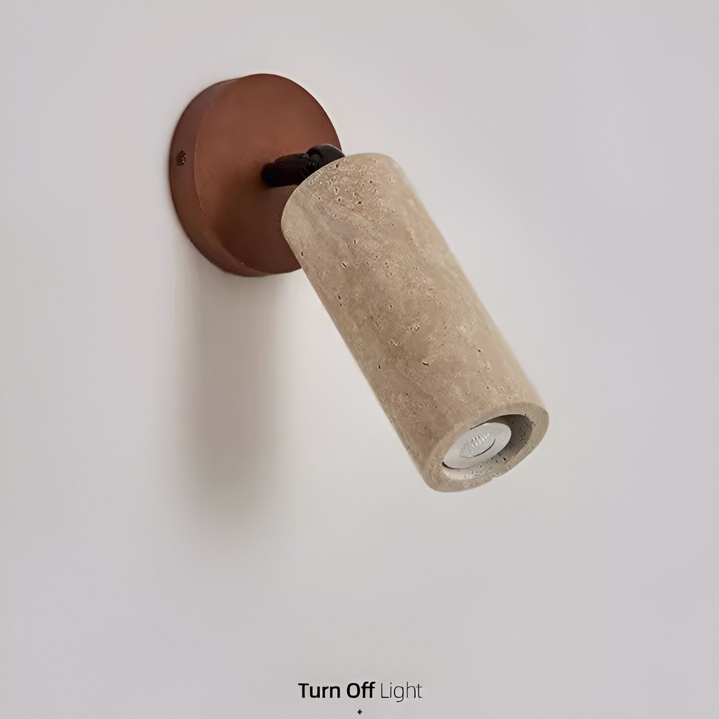 Gelbe Travertin Holz verstellbare Decken- und Wandleuchte