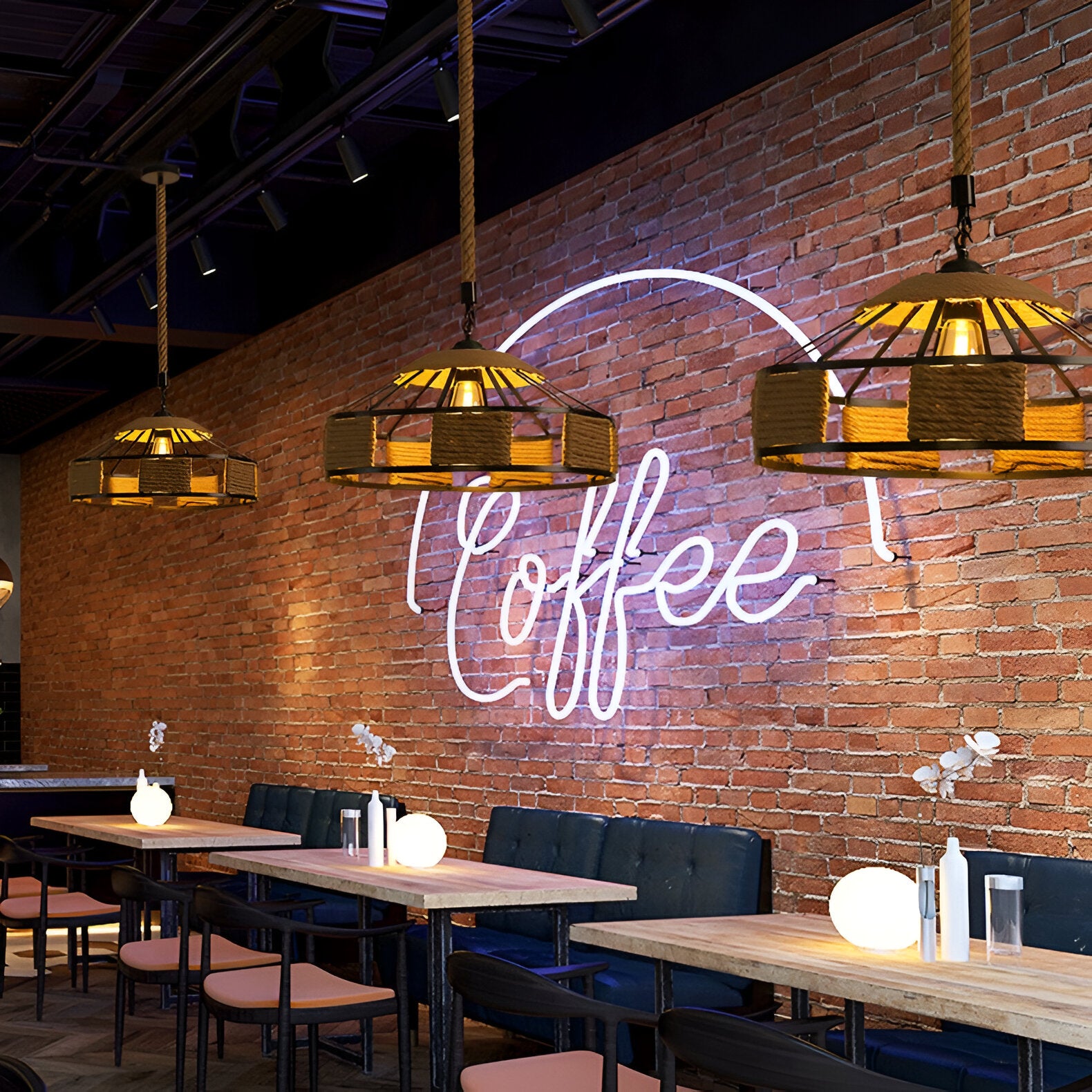 Lampada a sospensione con pendente in corda di canapa classica