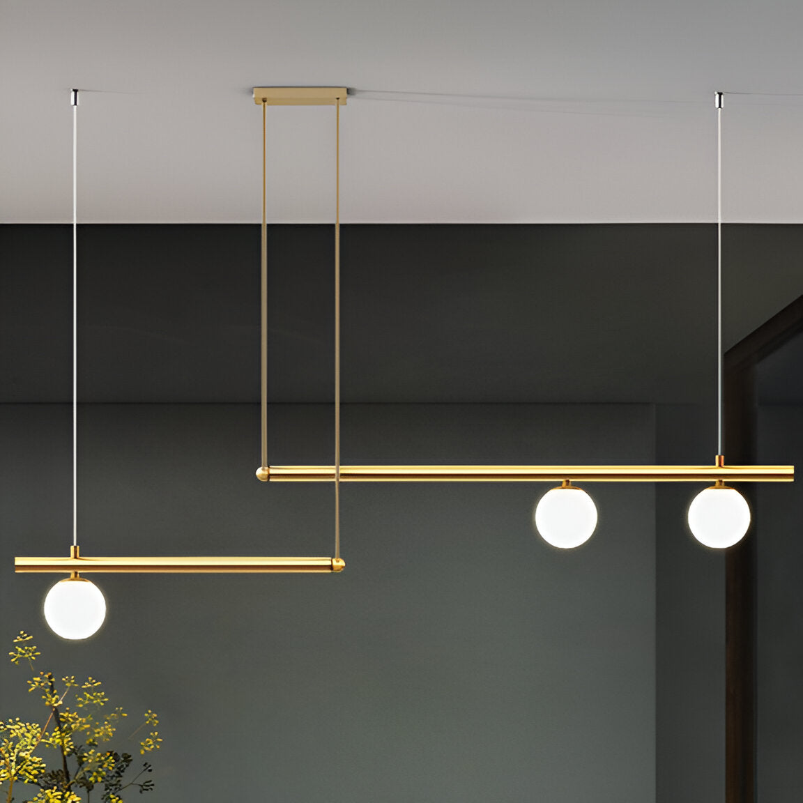 Nordic Glass Linear Luxury Pendant Light