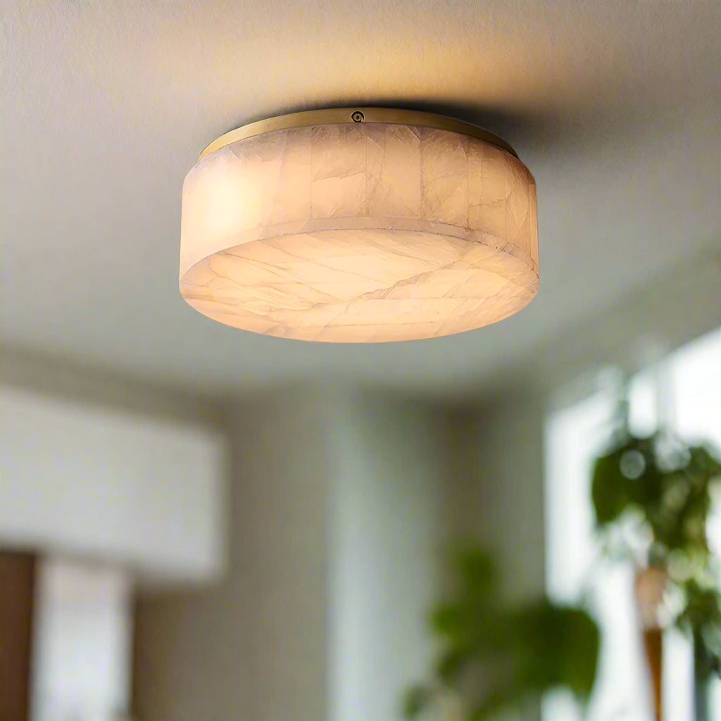 Rivage Alabaster Minimalist Ceiling Light