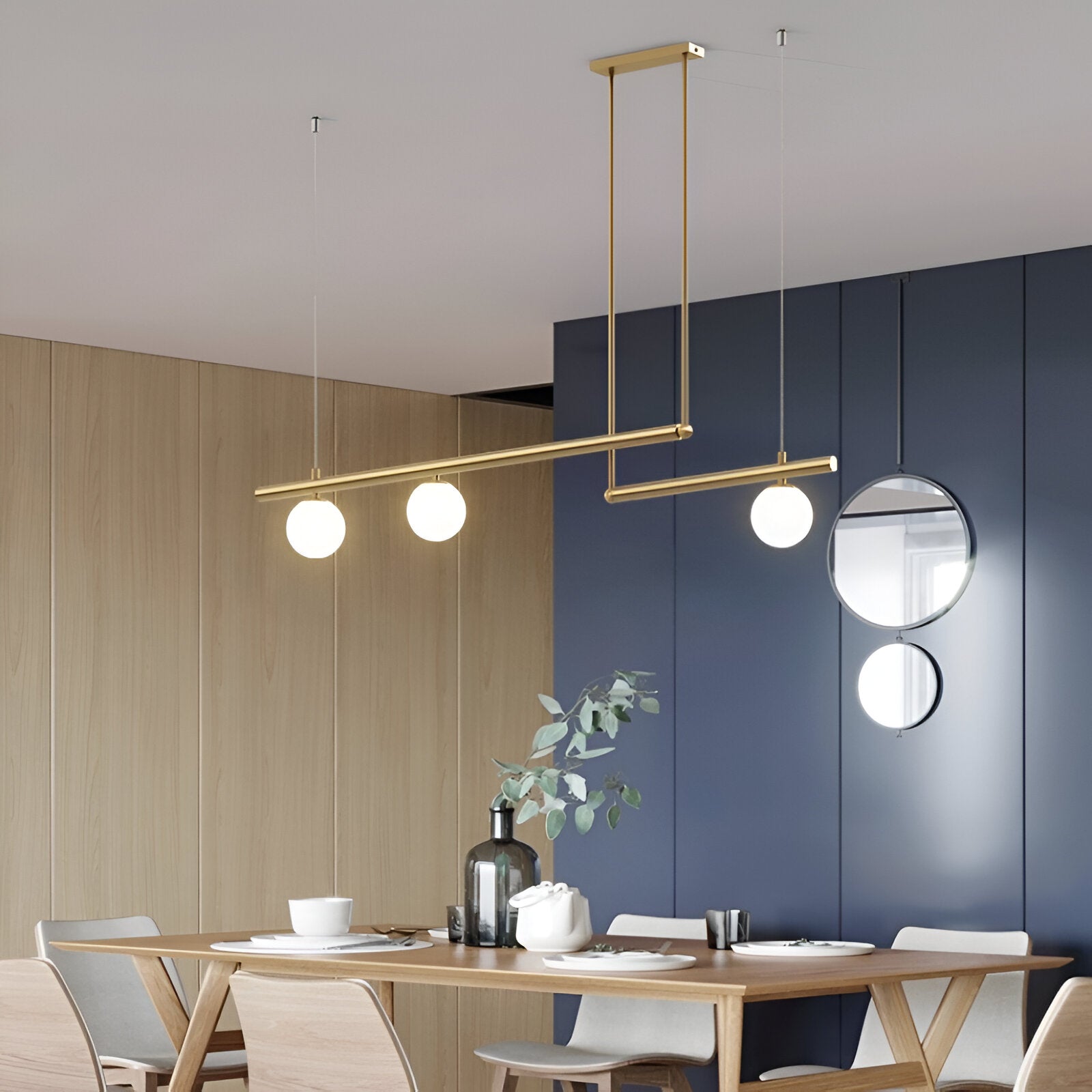 Nordic Glass Linear Luxury Pendant Light