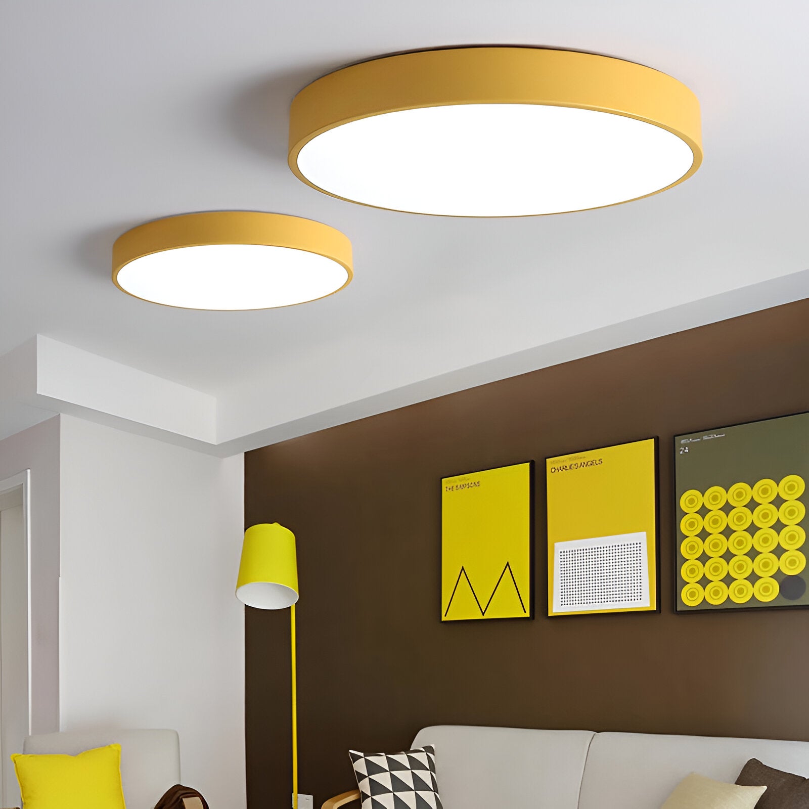Nordic Macaron Round LED Ceiling Light
