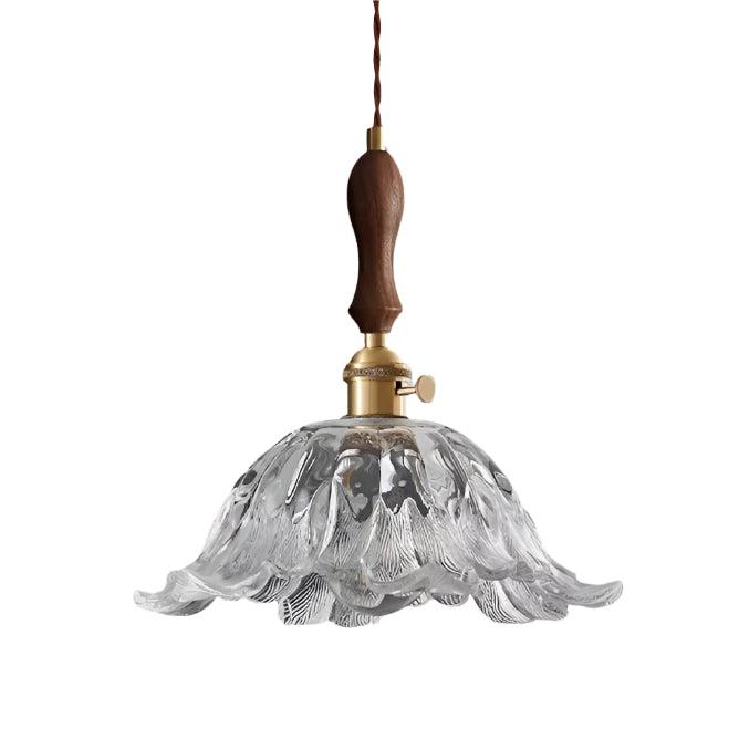 Retro French Flower Glass Pendant Light