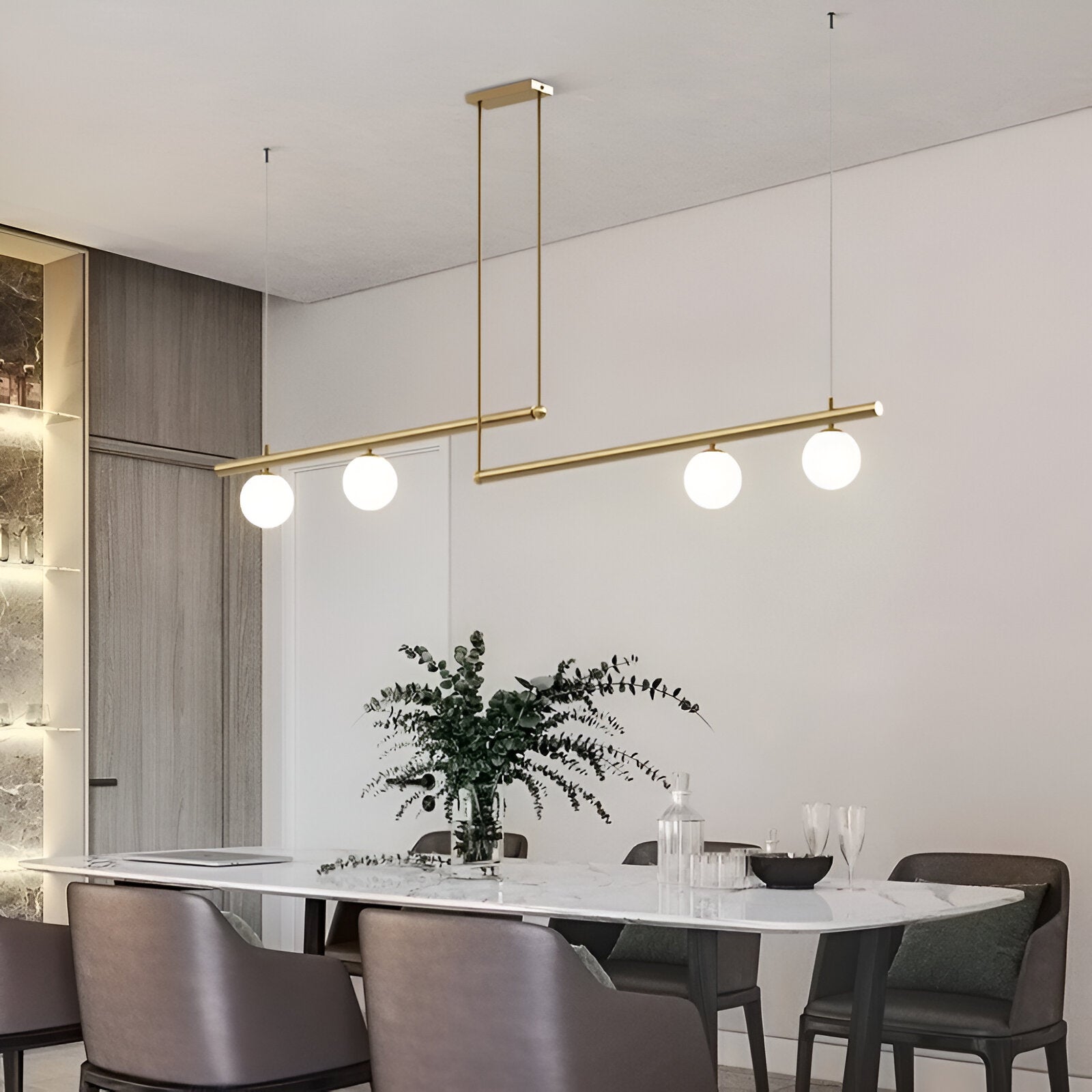 Nordic Glass Linear Luxury Pendant Light