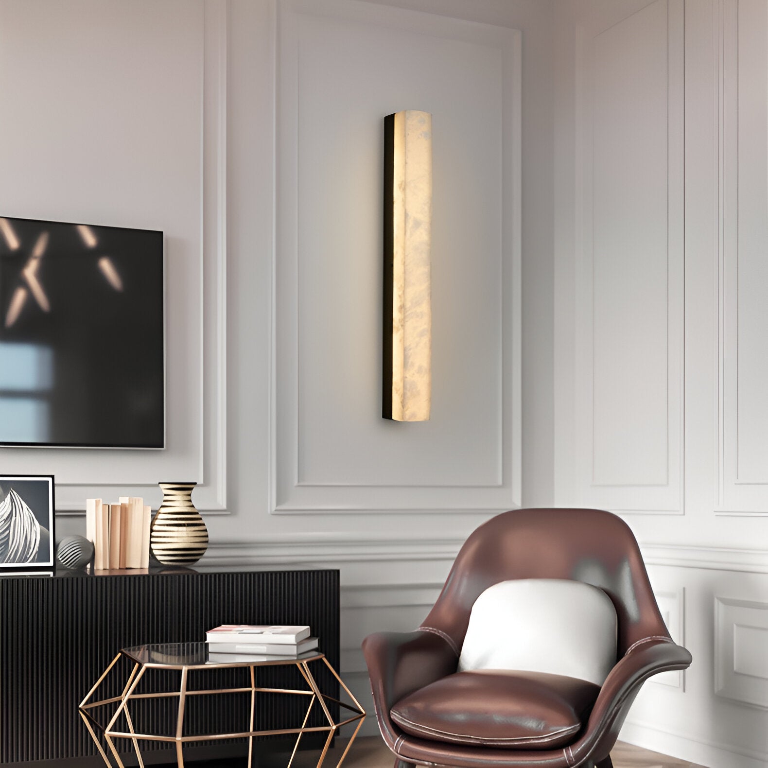 Emerson Modern Alabaster Wall Light