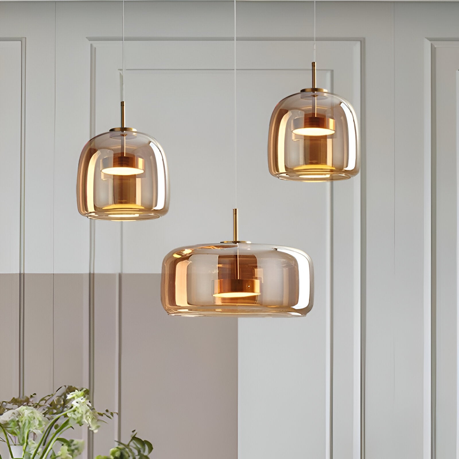 Retro Hailie Modern Glass LED Pendant Light