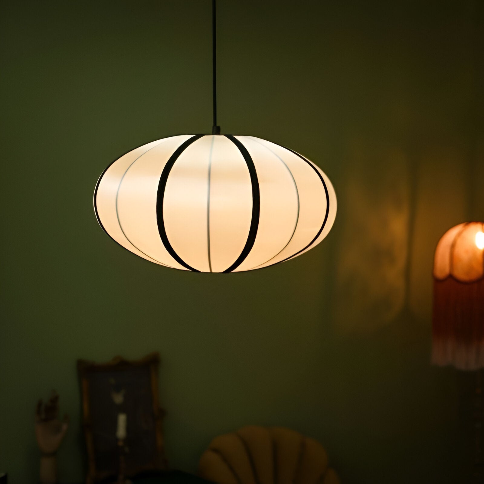 Japandi Silk Veil Pendant Light