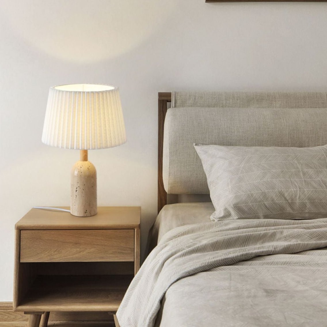 Travertin Retro Japanischer Stil Tischlampe
