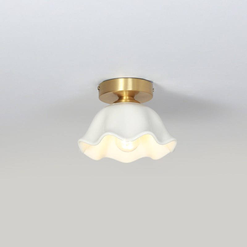 Blossom Glow Mid-Century Ceramic Ceiling Light