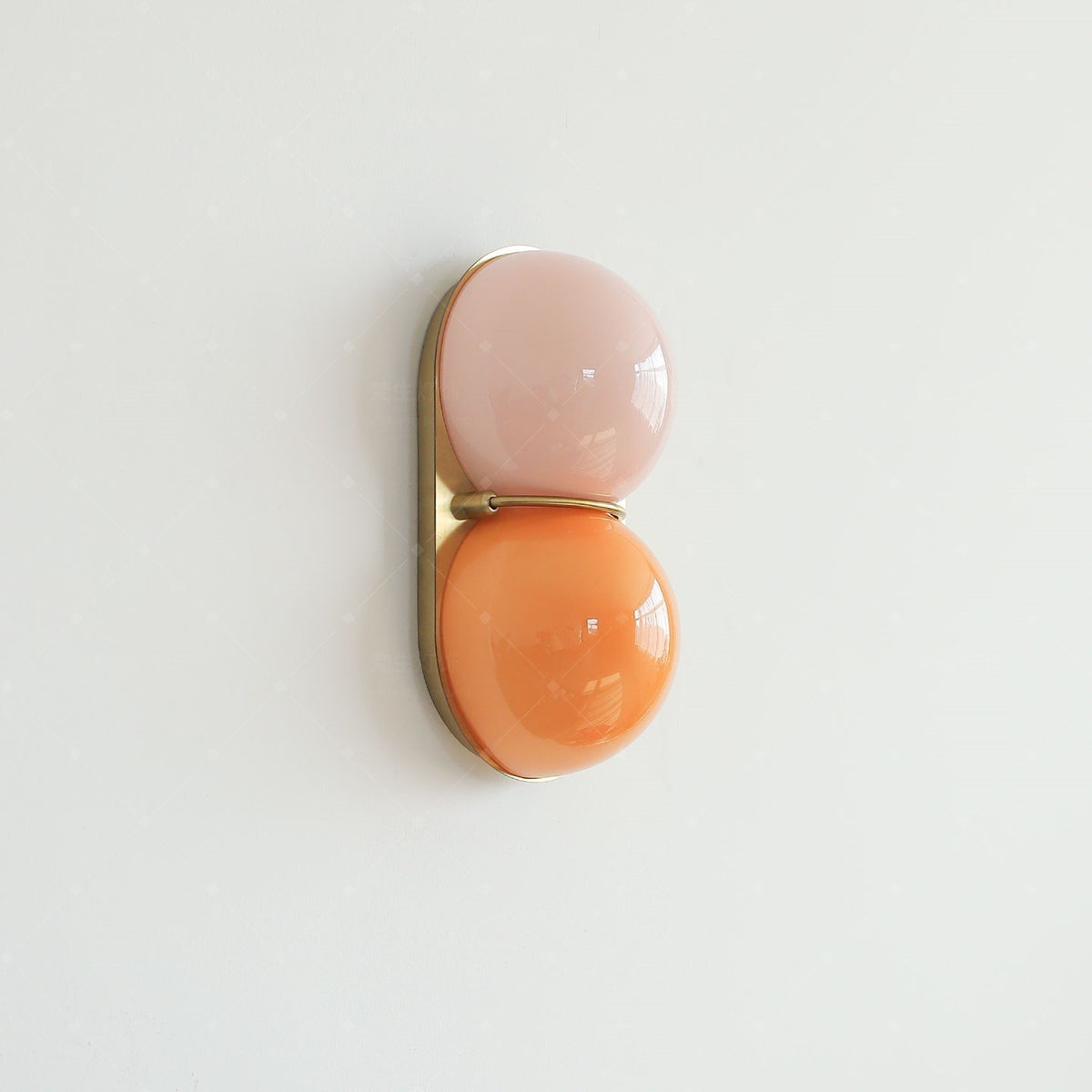 Maren orange pink twin glass wall light