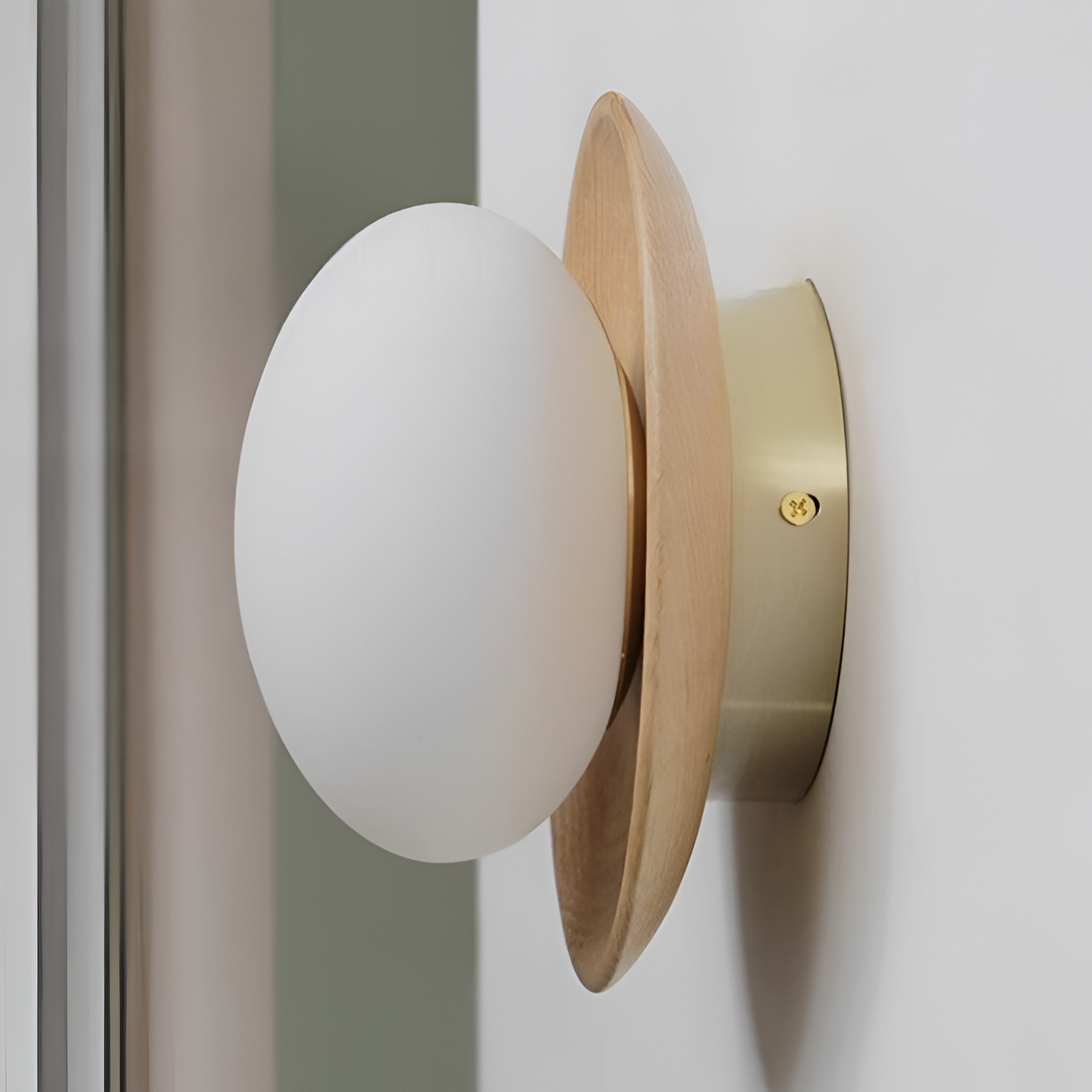 Nordic Minimalist Natural Wood LED Wall Light