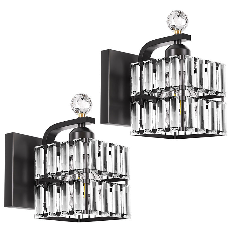 Nordic Style Iron Crystal Wall Light