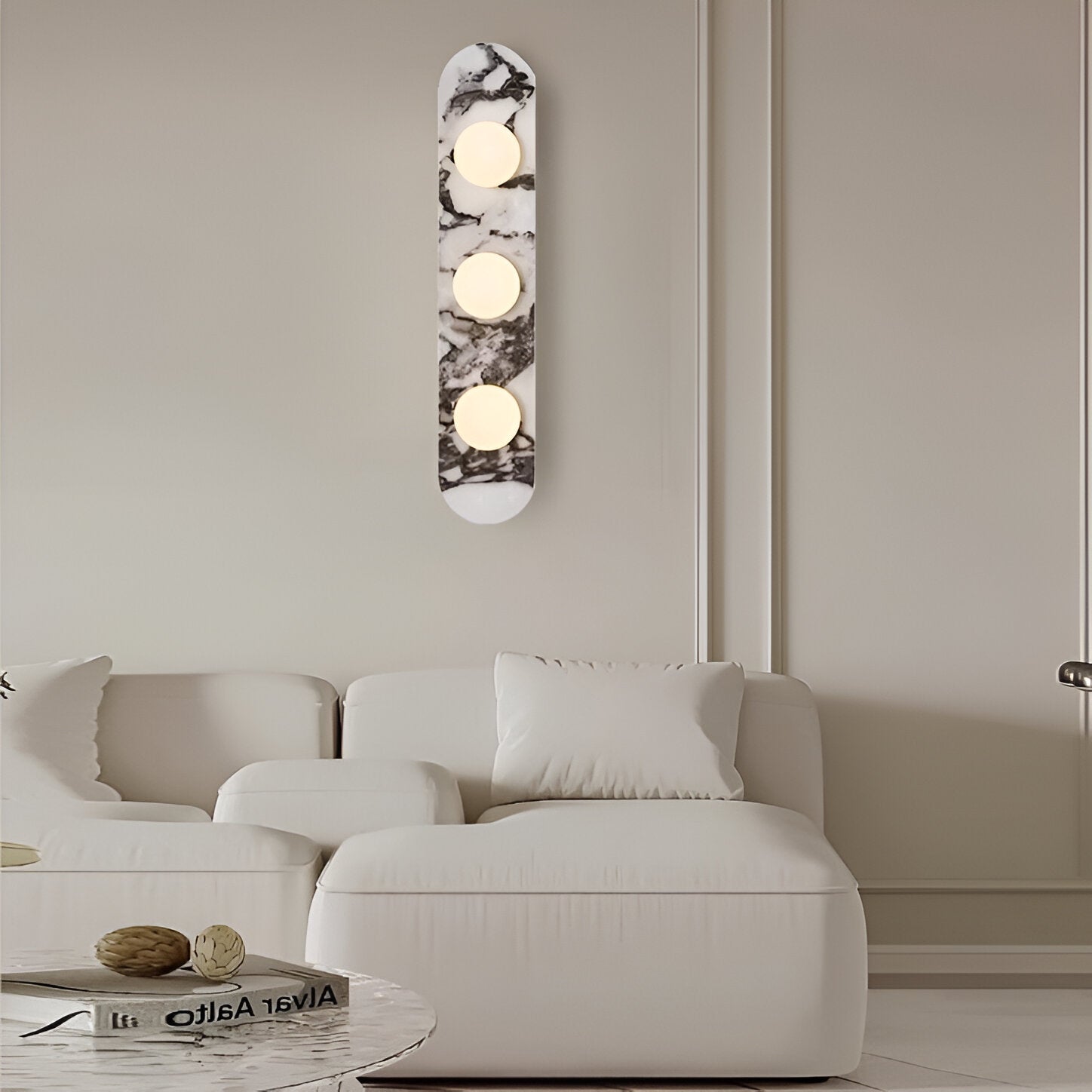 French Light Marble Luxury Minimalist Wall Light