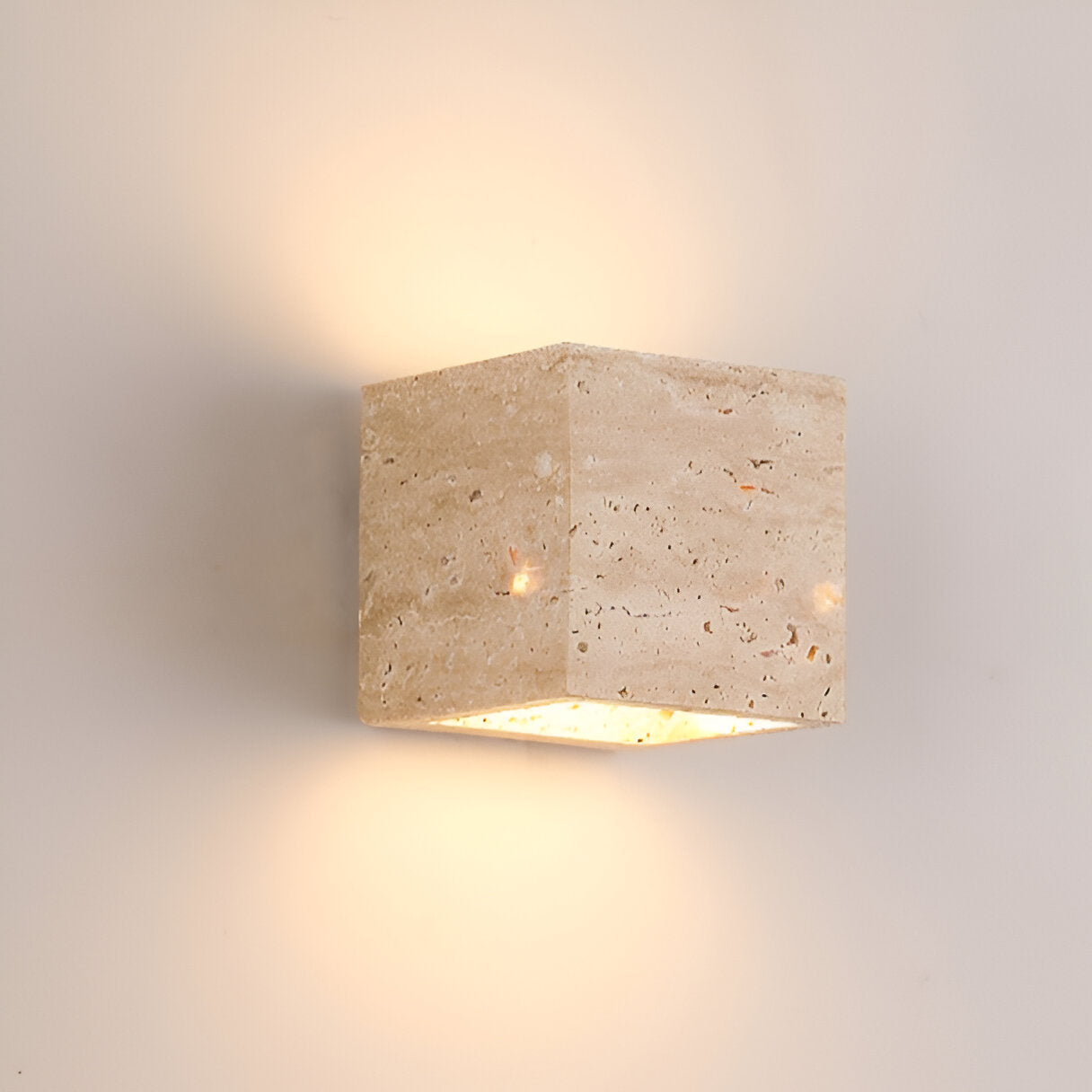 Travertine Stone Minimalist Outdoor LED Wall Light