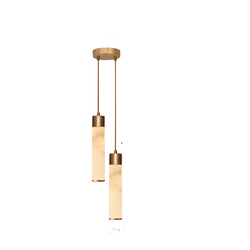 Ethereal Stone Glow Sculptural Style Alabaster Pendant Light