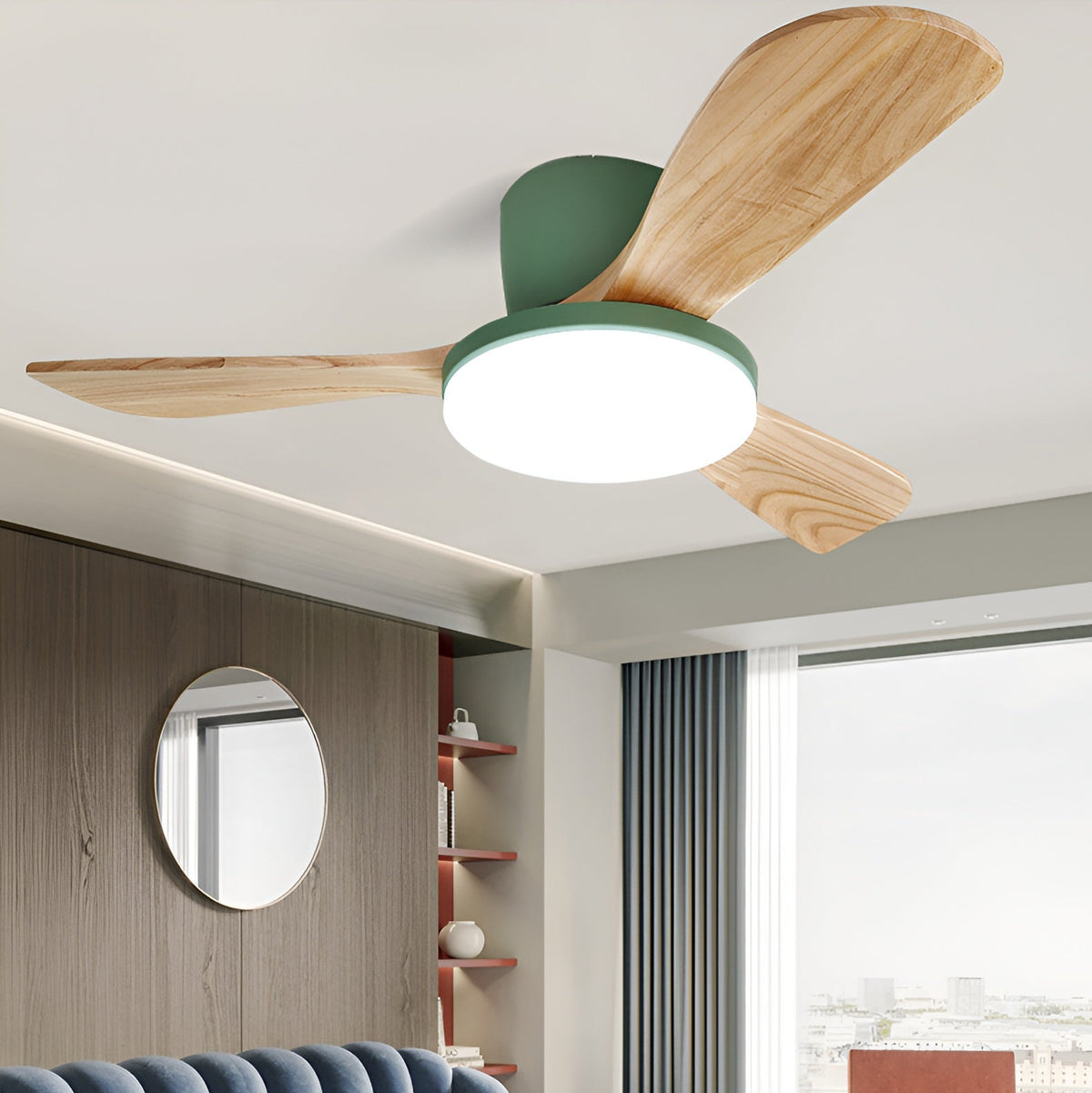 Aurelia Nielsen Nordic Wooden Ceiling Fan Light