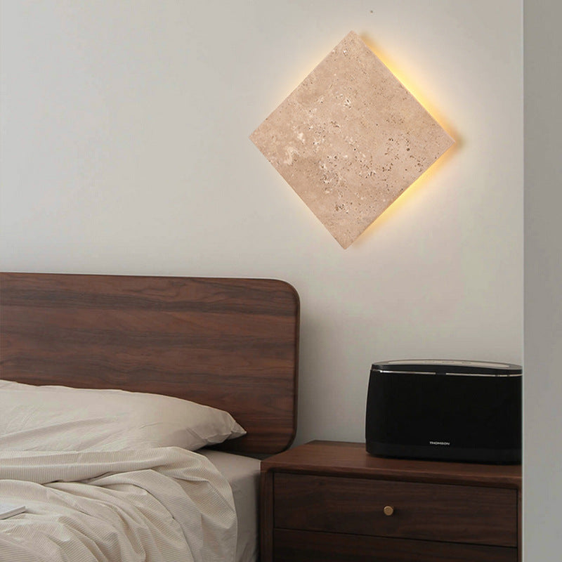 Travertine Square Wall Light
