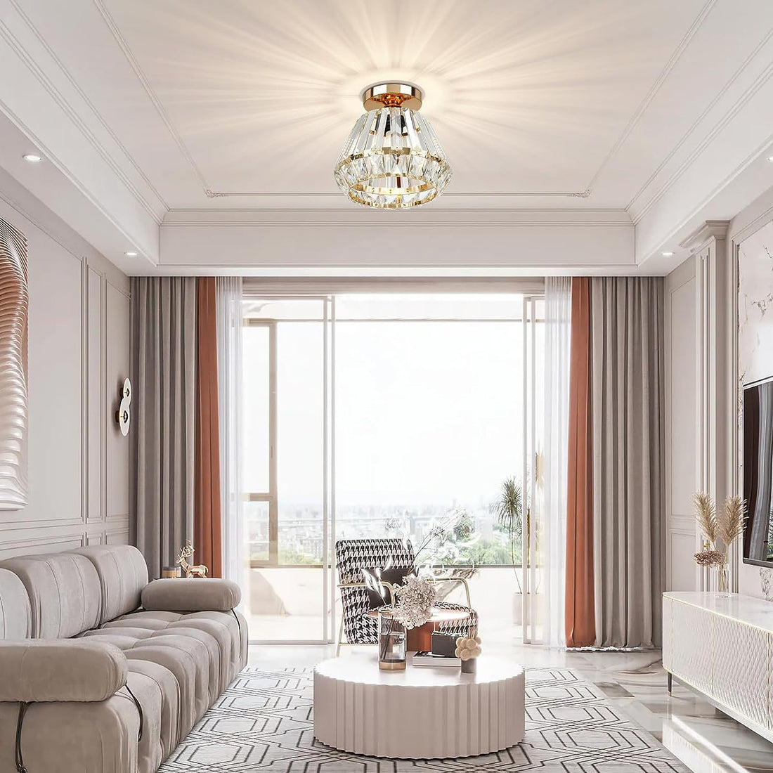 Luxury Nordic Crystal Ceiling Light