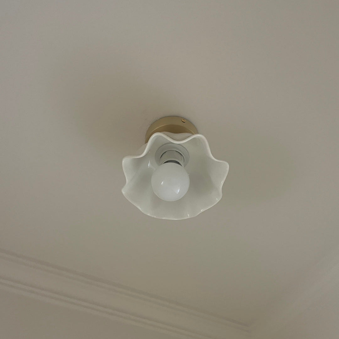 Blossom Glow Mid-Century Ceramic Ceiling Light
