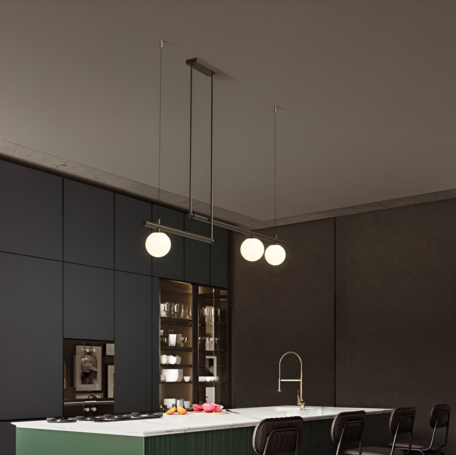 Nordic Glass Linear Luxury Pendant Light