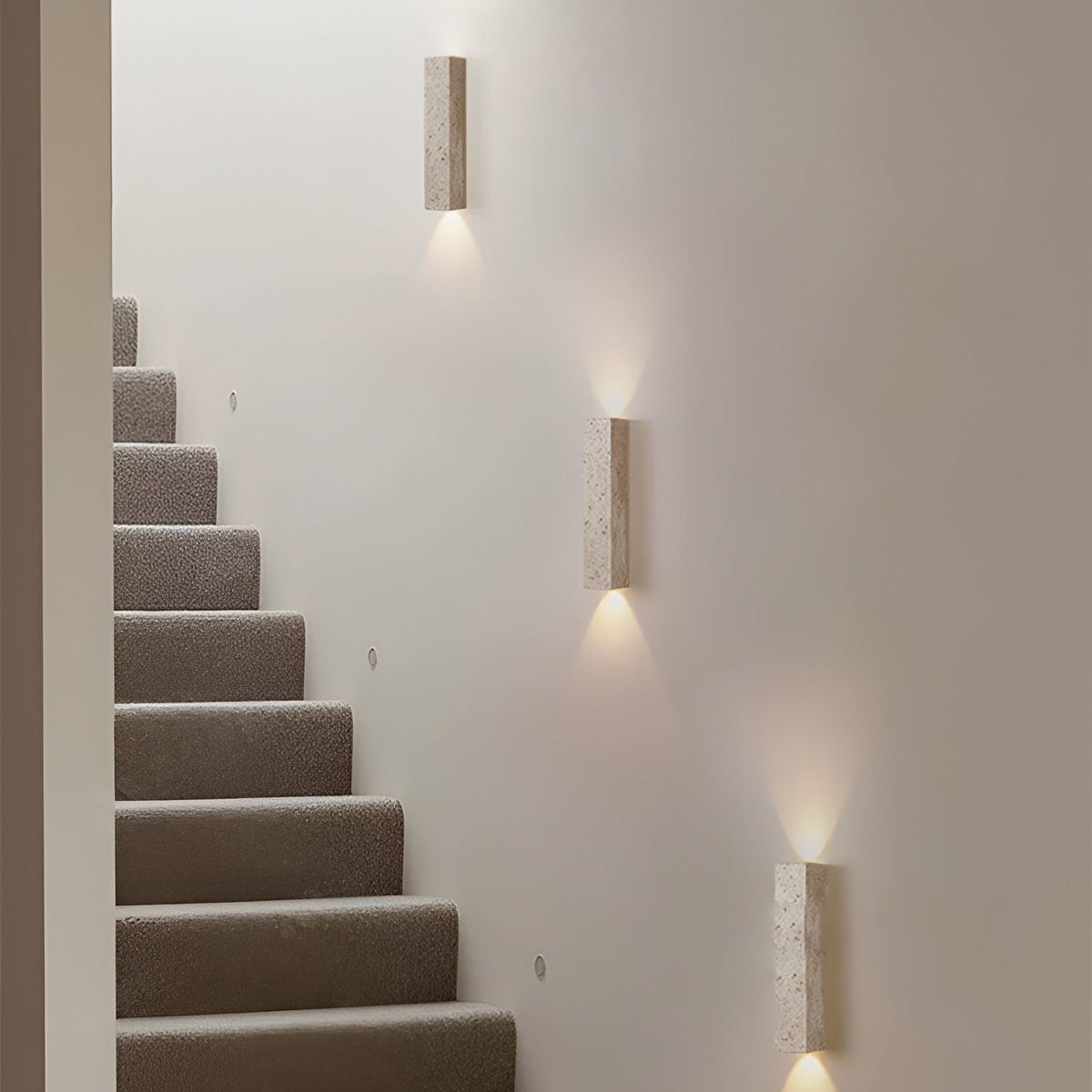 Verona Nordic Natural Travertine Stone LED Wall Light