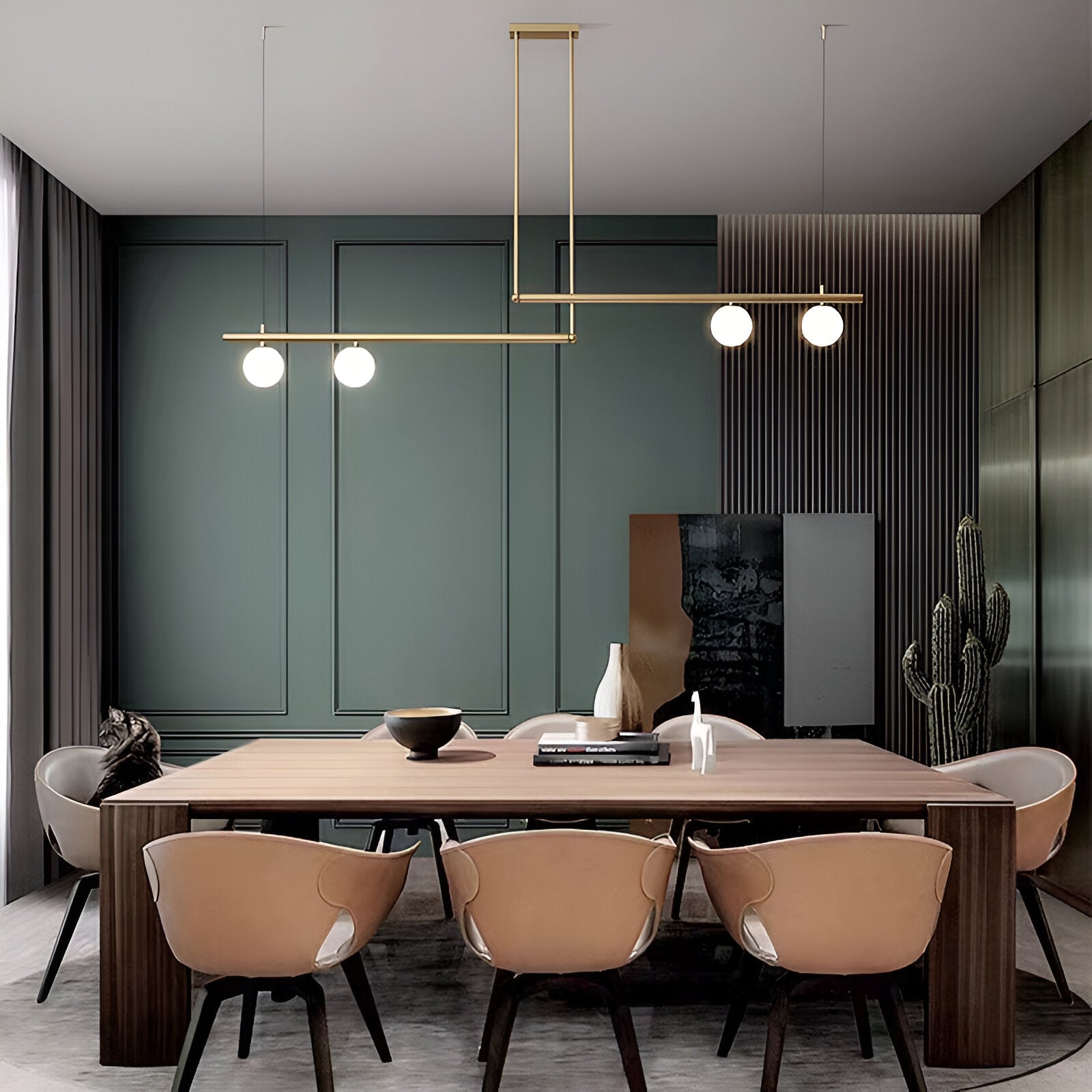 Nordic Glass Linear Luxury Pendant Light