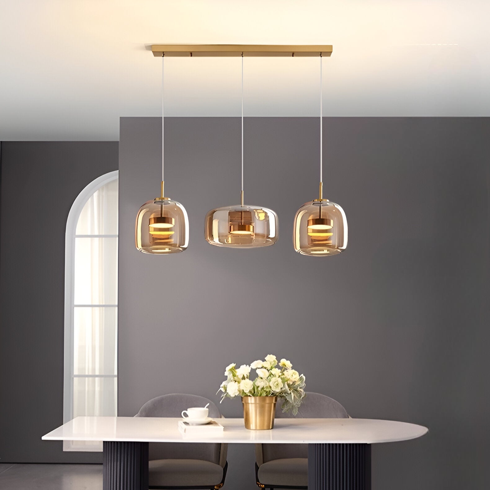 Retro Hailie Modern Glass LED Pendant Light
