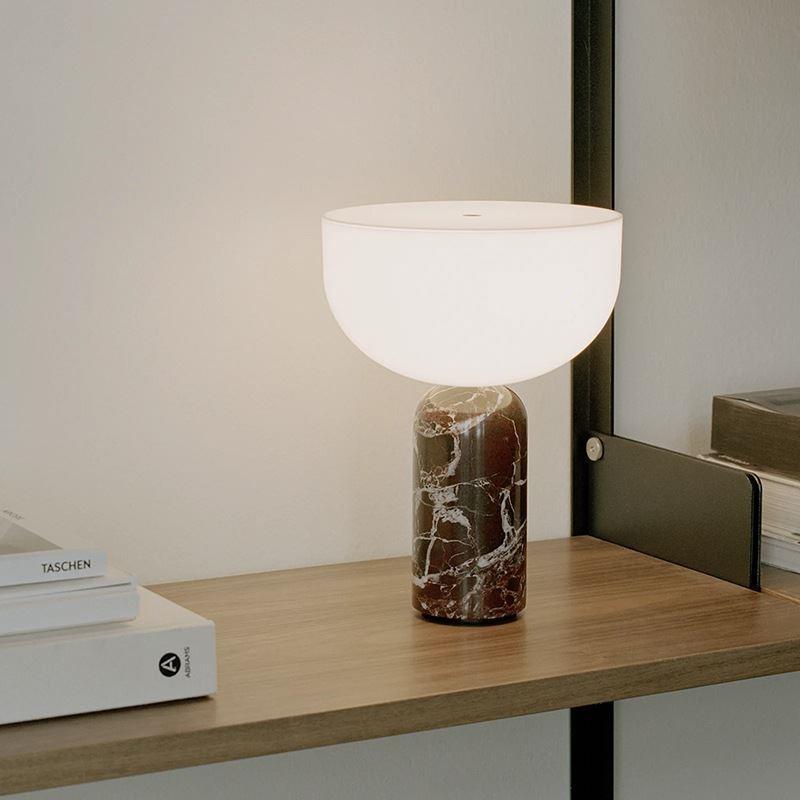 Aria Marble Dome Cordless Modern Marble Table Lamp