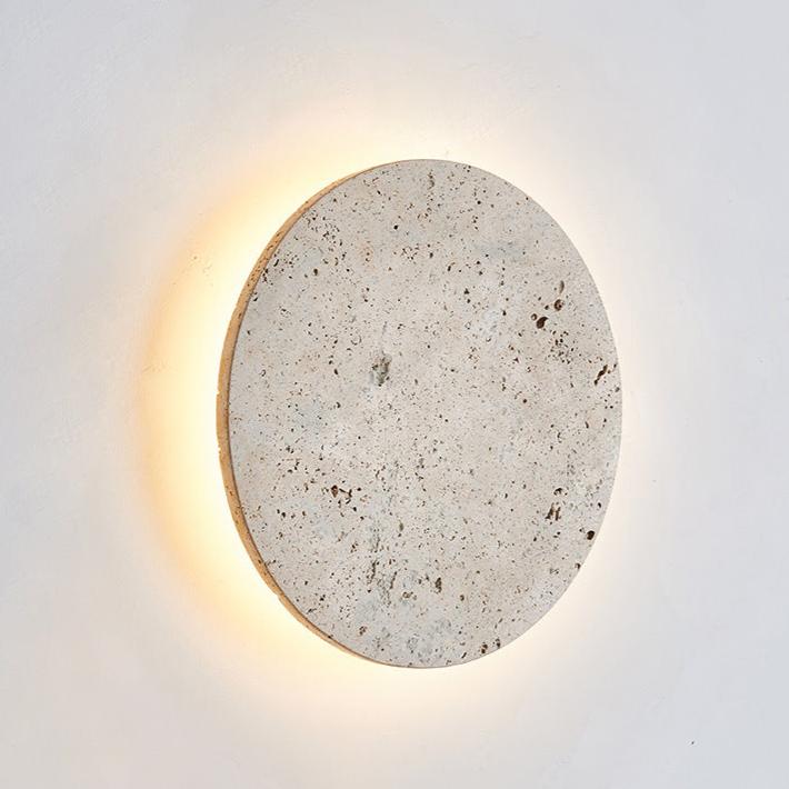 Travertine Stone Round Wall Light