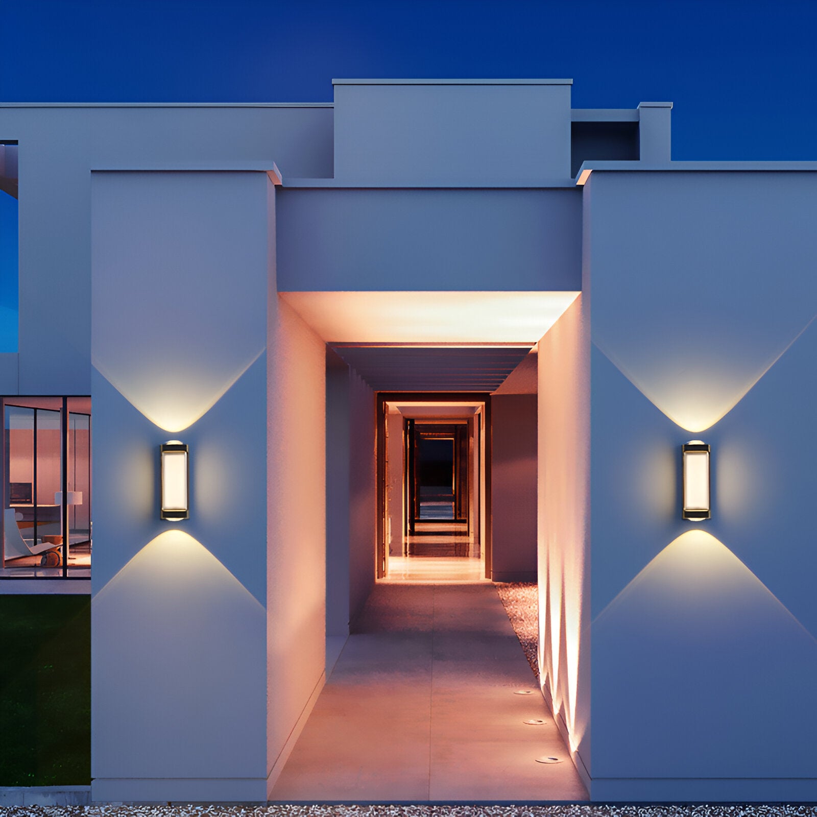 Nordic Up Down Acrylic Waterproof Minimalist Outdoor Wall Light