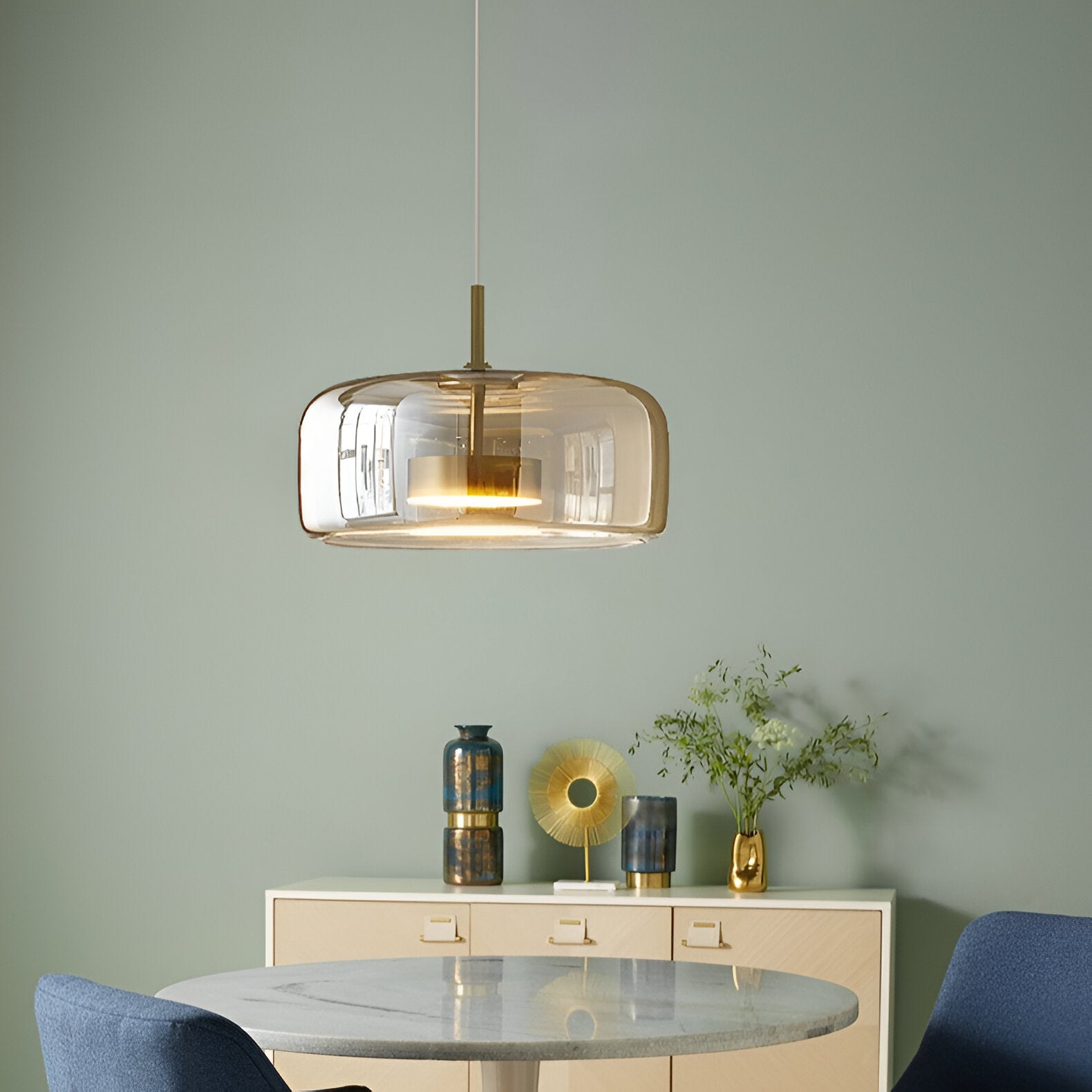 Retro Hailie Modern Glass LED Pendant Light